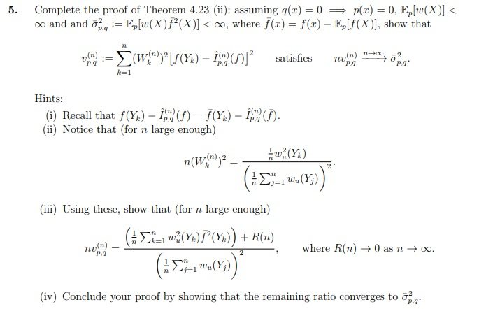 Solved Complete The Proof Of Theorem 4 23 Ii Assuming Chegg Com