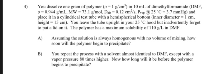4 You Dissolve One Gram Of Polymer P 1 G Cm 4 You Dissolve One Gram Of Polymer P 1 G Cm