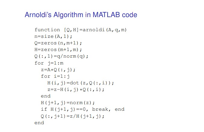 Solved Apply The Method Of Arnoldi Method In Matlab Take Chegg Com