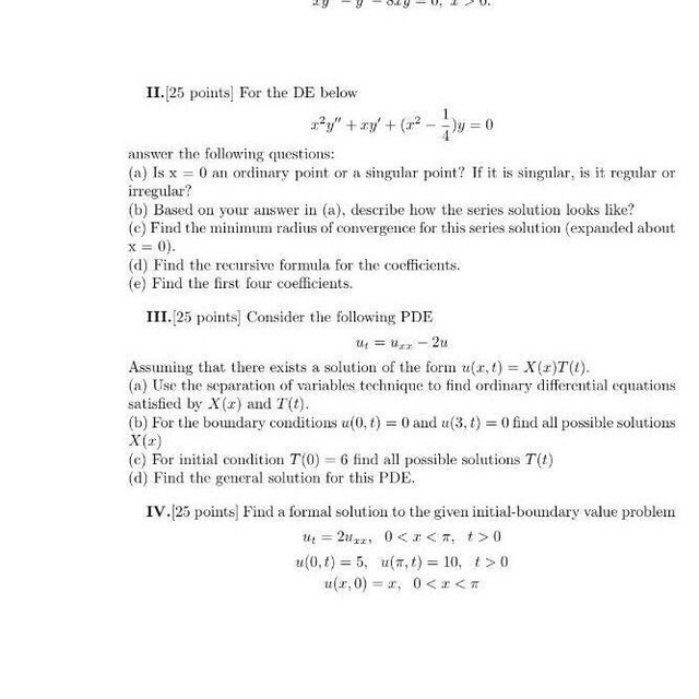 Solved For The De Below X 2y Xy X 2 1 4 Y 0 Chegg Com