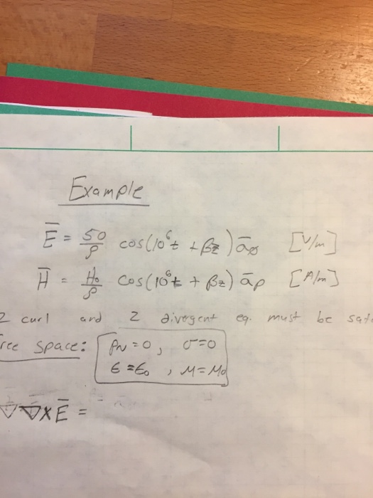 Solved E Bar 50 P Cos 10 6 T Beta Z A Bar Phi V M Chegg Com