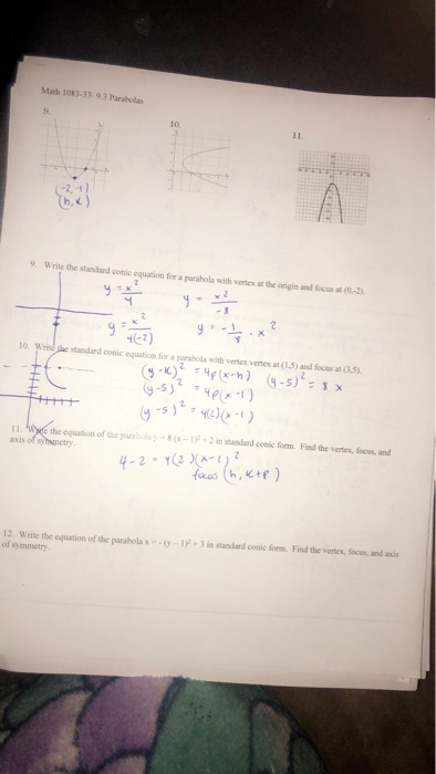 The Directions For 9 11 Is To Write An Equation For Chegg Com