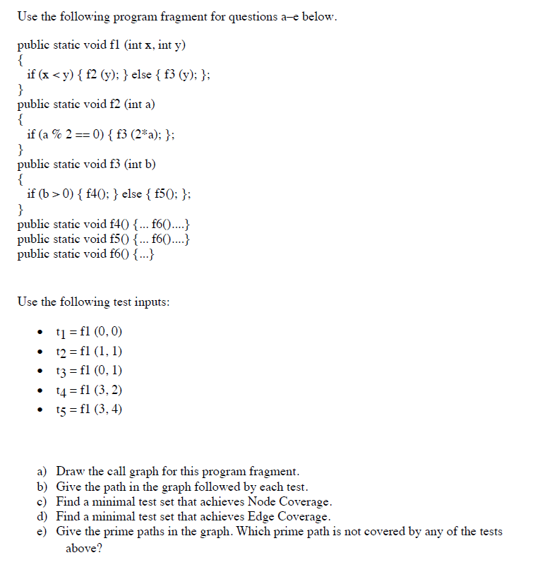 Solved Use The Following Program Fragment For Questions A Chegg Com