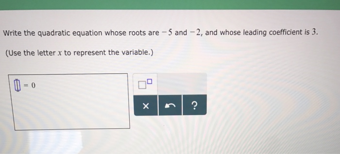 Can you solve for the quadratic equation given its roots image