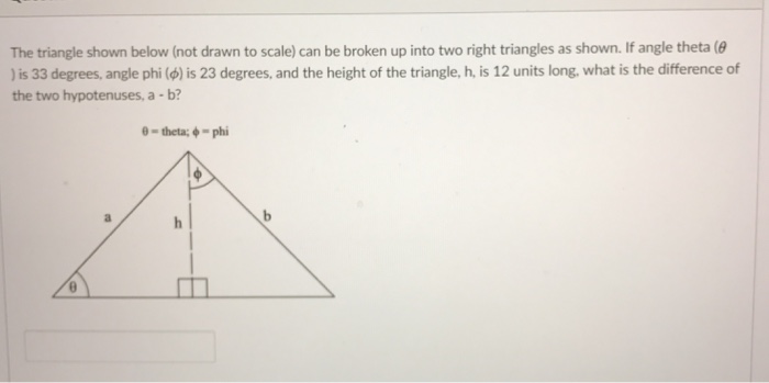 Solved  The Triangle Shown Below  Not Drawn To Scale  Can