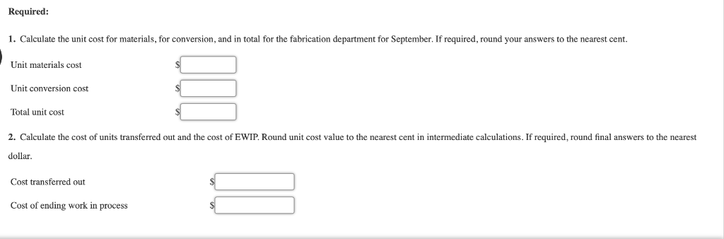 Solved Unit Cost And Cost Assignment, Nonuniform Inputs L