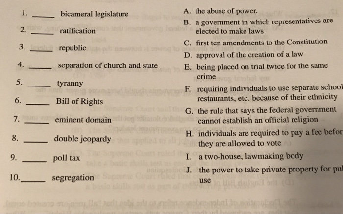 first ten amendments to the constitution
