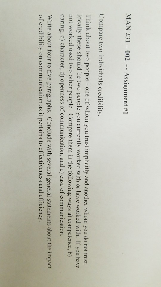 solved man 231 002 assignment 1 compare two individuals chegg com compare two individuals