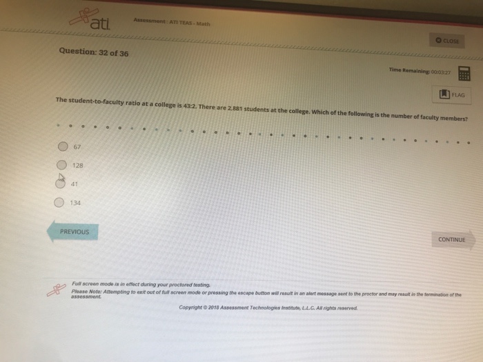 Solved: Assessment: ATI TEAS-Math O CLOSE Question: 32 Of | Chegg.com