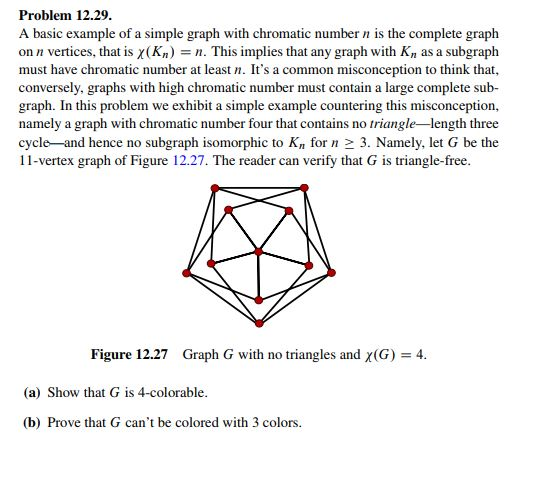 Solved Given Graph G B Prove That G Can T Be Colored W Chegg Com