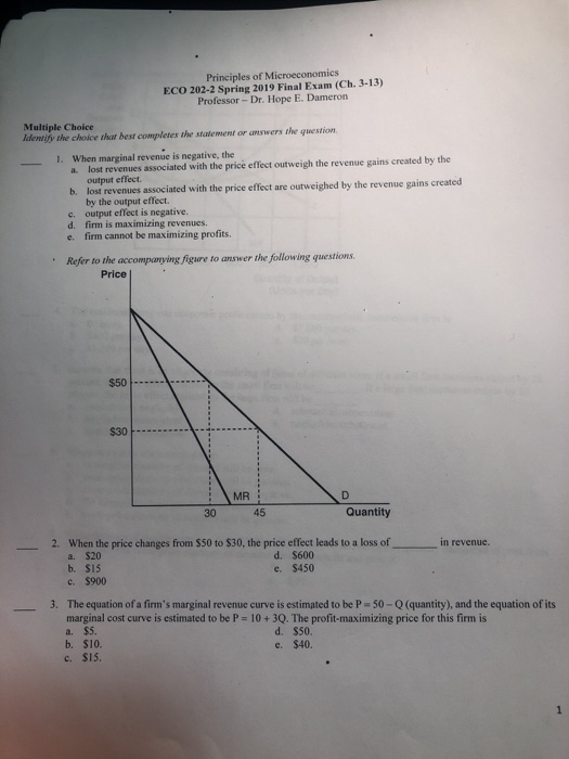 Solved: Principles Of Microeconomics ECO 202-2 Spring 2019... | Chegg.com