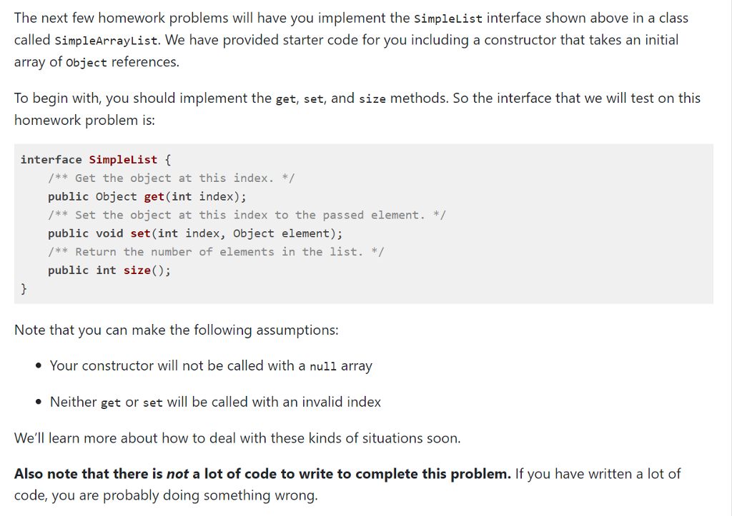 Solved Interface SimpleList Get The Object At This In Chegg Solved interface simplelist get the object at this in chegg