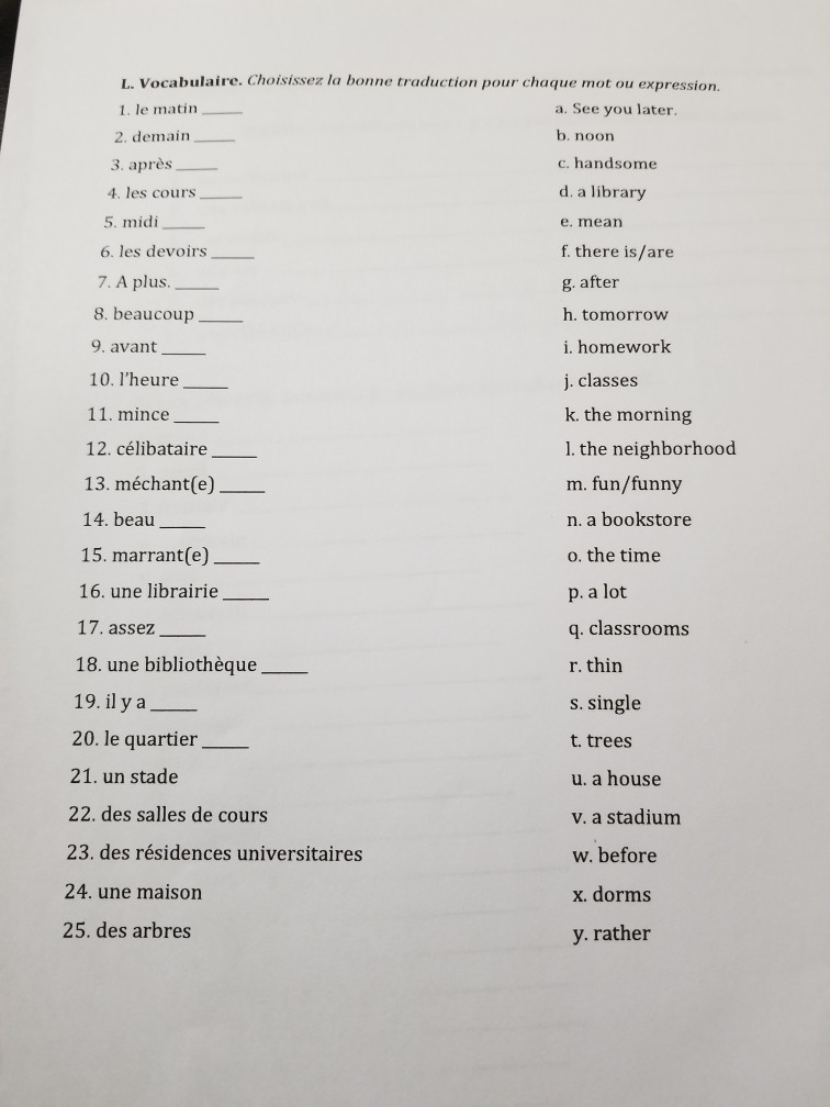 Dire en anglais picture