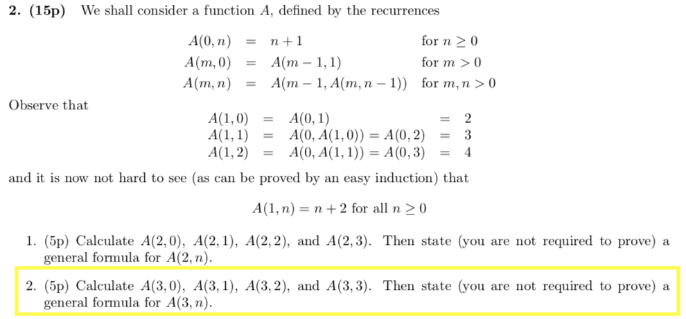 Solved Just Need Help Finding The A 3 N General Formula Chegg Com