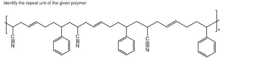 Solved Identify The Repeat Unit Of The Given Polymer