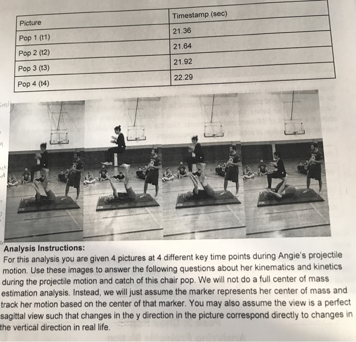 Solved Pose 3 Chair Pop Analyzing Projectile Motion Vide