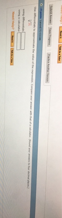 Use differentials to approximate calculator image
