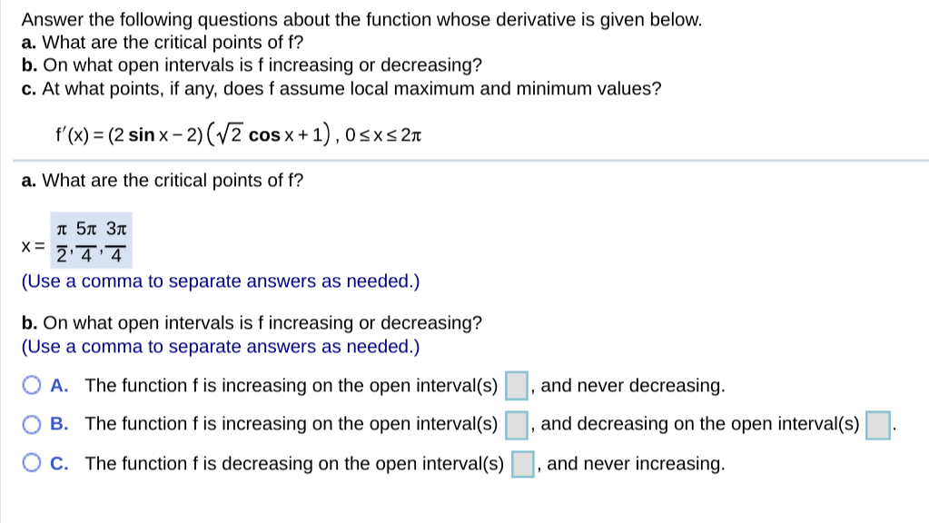 Solved Answer The Following Questions About The Function Chegg Com