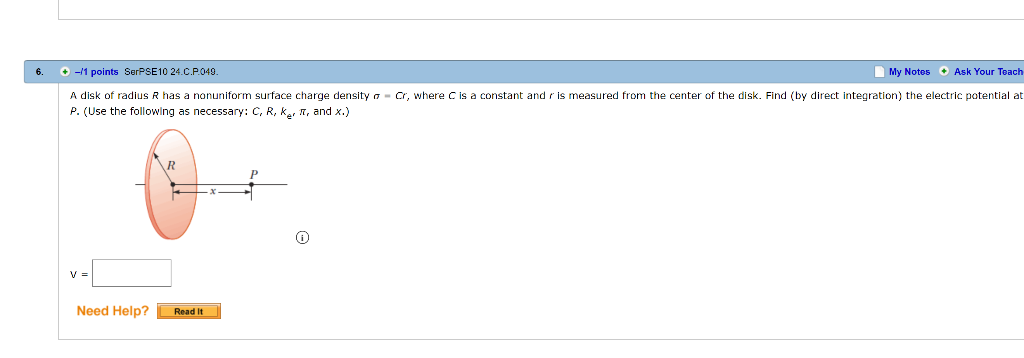 Solved My Notos Ask Your Teach 6 1 Points Serpse10 24 Chegg Com