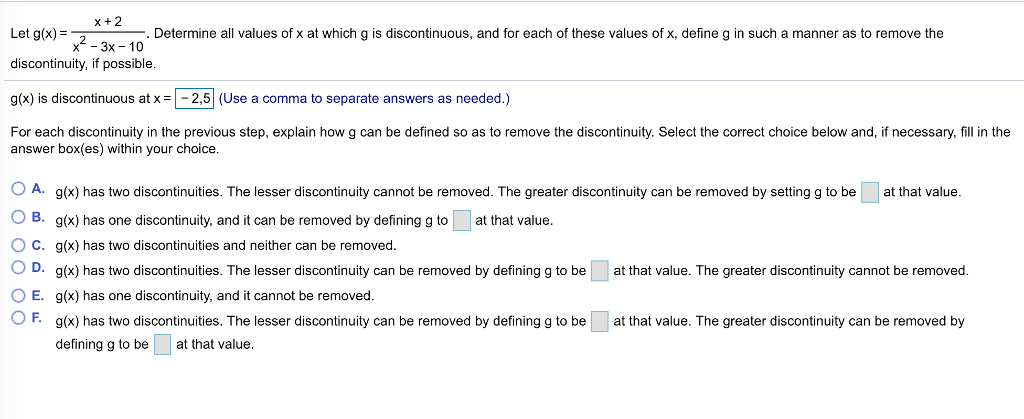 Solved X 2 Let G X Determine All Values Of X At Which Chegg Com