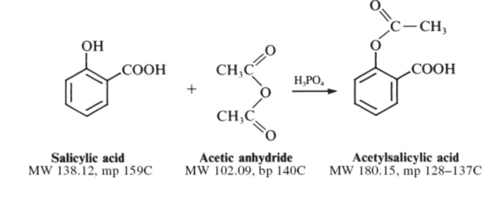 Solved 0 69g Of Salicylic Acid Was Reacted With 0 6g Acetic Chegg Com