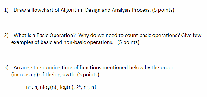 Algorithm Process Flow Chart