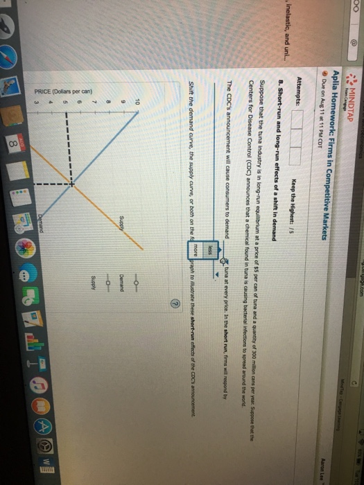 Suppose that during the past year, the price of a laptop computer fell from $2,100 to $1,820 image