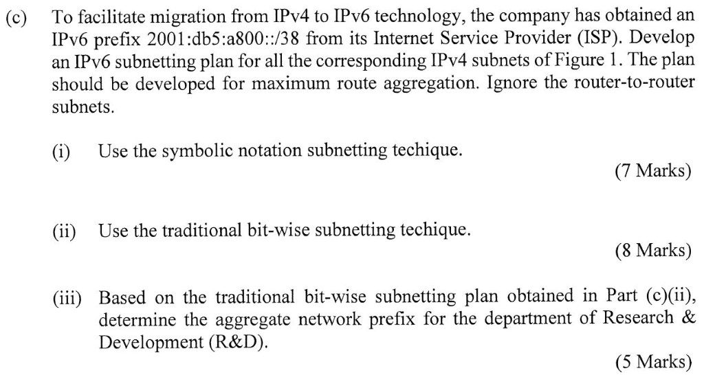 To facilitate migration from IPv4 to IPv6 technology, the company has obtained an IPv6 prefix 2001:db5:a800%/38 from its Inte