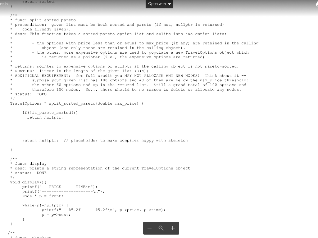 returri sorted ns open with ? func: split_sorted_pareto *precondition: given list must be both sorted and pareto (if not, nul