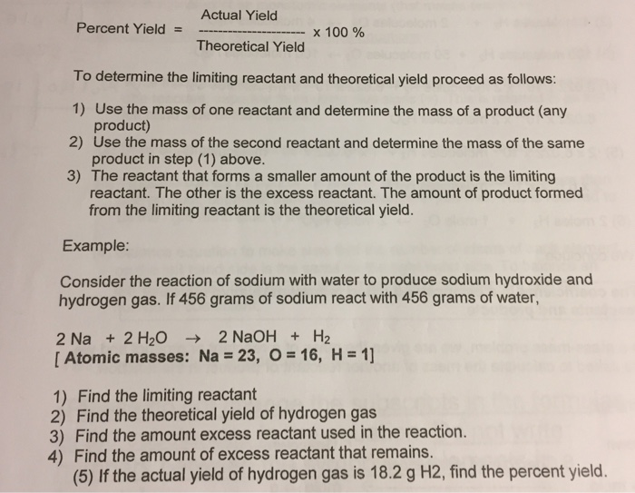 Solved Actual Yield Percent Yield X 100 Theoretical Yie Chegg Com