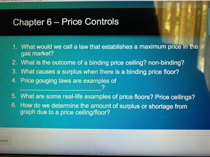 Solved Price Controlsthis Is My Study Guide Please Answe