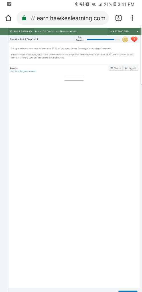 靀49 1121 3 41 Pm A Learn Hawkeslearning Com Chegg Com