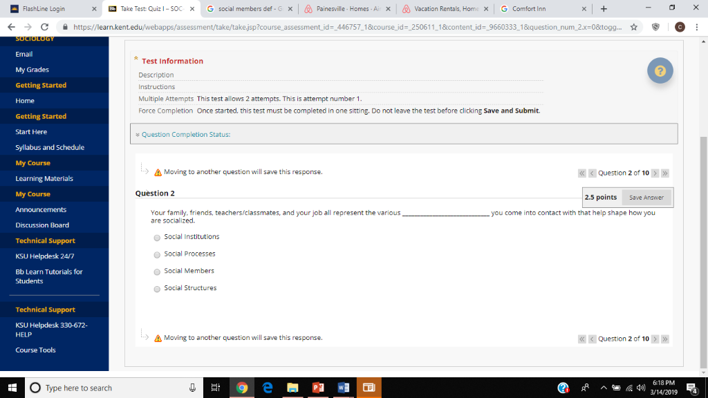 Solved Lashline Login Take Test Quiz I Soc G Social Me