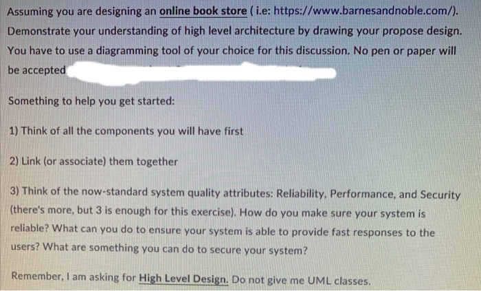 Solved Assuming You Are Designing An Online Book Store I