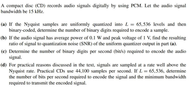 A Pact Disc Cd Records Audio Signals Digitally Chegg 
