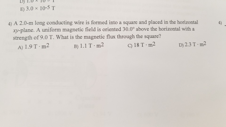 Solved D) 1.0入10 E) 3.0 × 10-5 T 4) A 2.0-m long conducting 