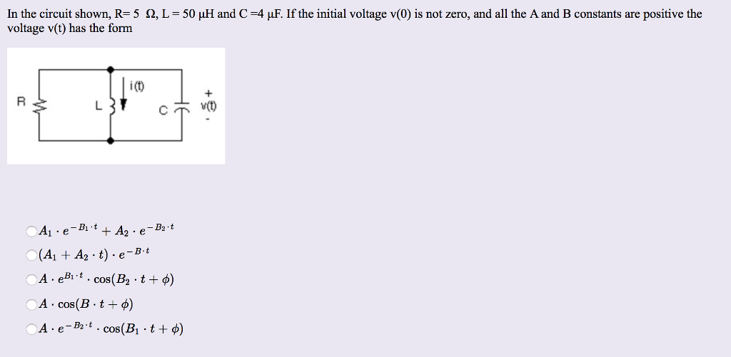 Solved In The Circuit Shown R 5 W L 50 Mh And C 4 Mf If Chegg Com