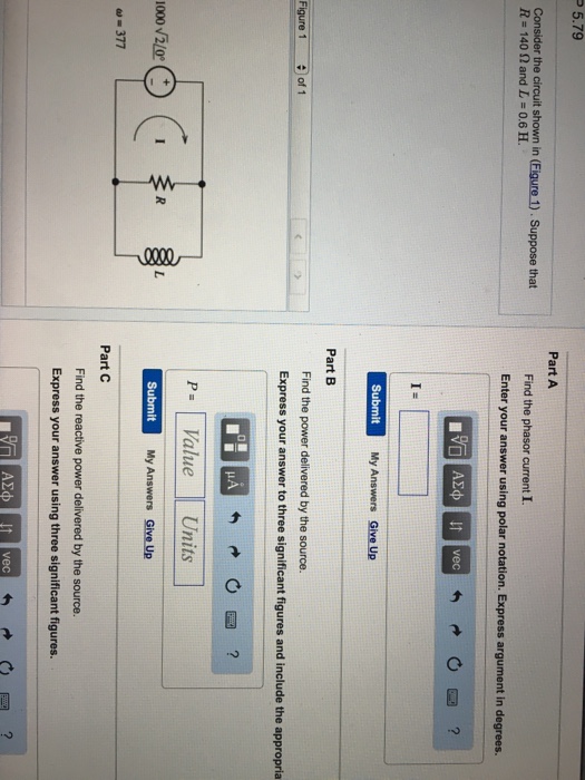 Solved P5 79 Part A Consider The Circuit Shown In Figure Chegg Com