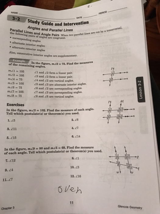 Solved When Two Parallel Lines Are Cut By A Transversal