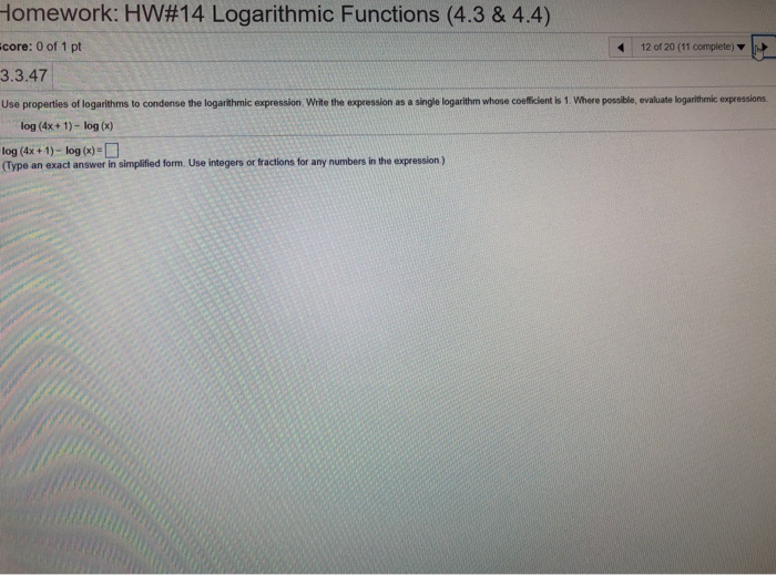 3.3 Part 4: Condensing Logarithmic Expressions