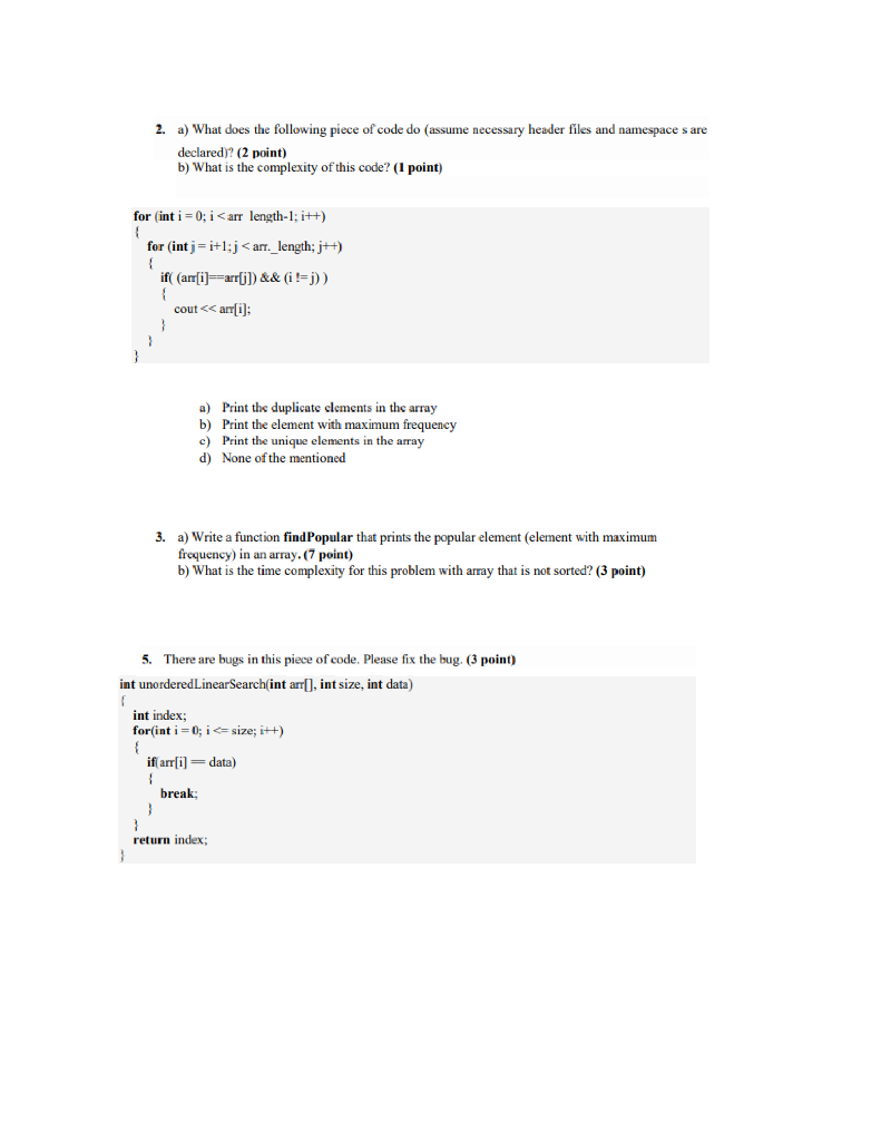 Solved Choose what does the following piece of code does: <a