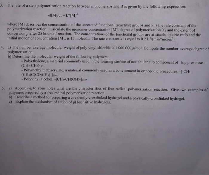 Solved Where M Describes The Concentration Of The Unrea Chegg Com