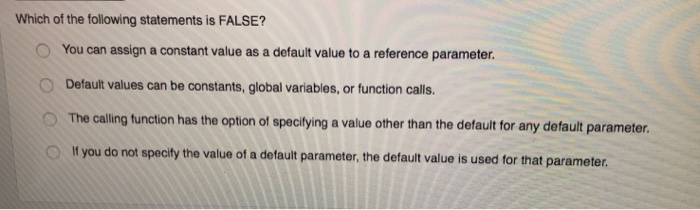 Solved Which of the following statements is FALSE? You can | Chegg.com