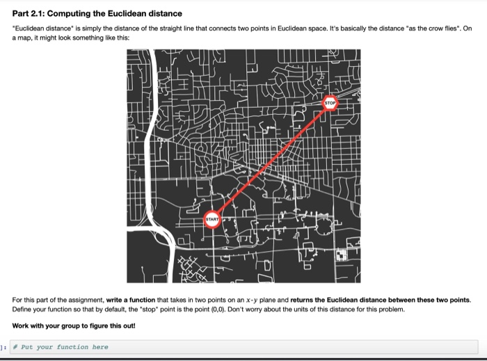 Map Distance As The Crow Flies Solved Part 2.1: Computing The Euclidean Distance "Euclidean | Chegg.com