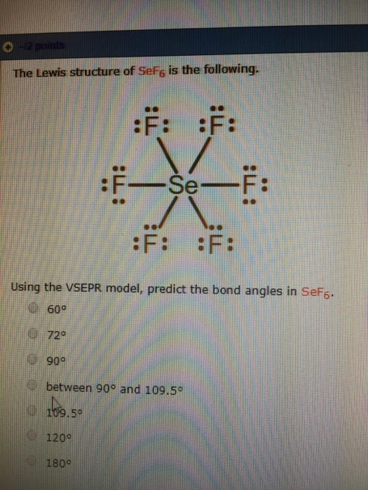 lewis structure for sef6