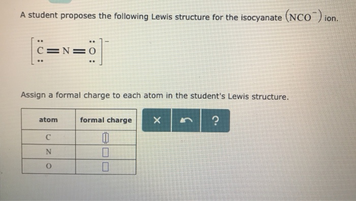 Solved A Student Proposes The Following Lewis Structure F