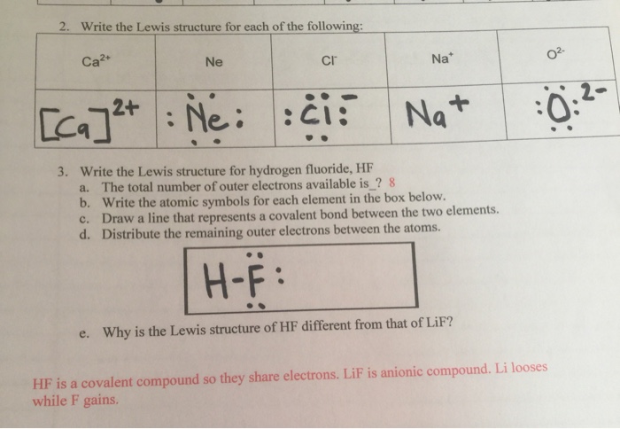 Solved 2 Write The Lewis Structure For Each Of The Follo Chegg Com