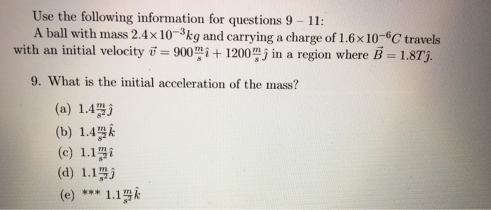 Solved Use The Following Information For Questions 9 11 Chegg Com