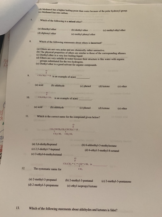 Solved Which One Of The Following Is A Primary Alcohol Chegg Com