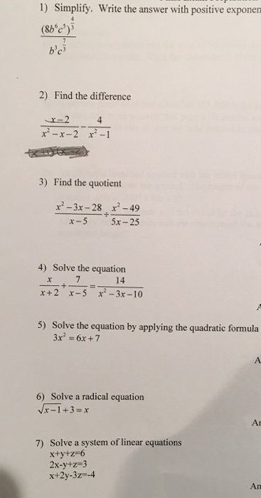 1 Simplify Write The Answer With Positive Exponen Chegg Com